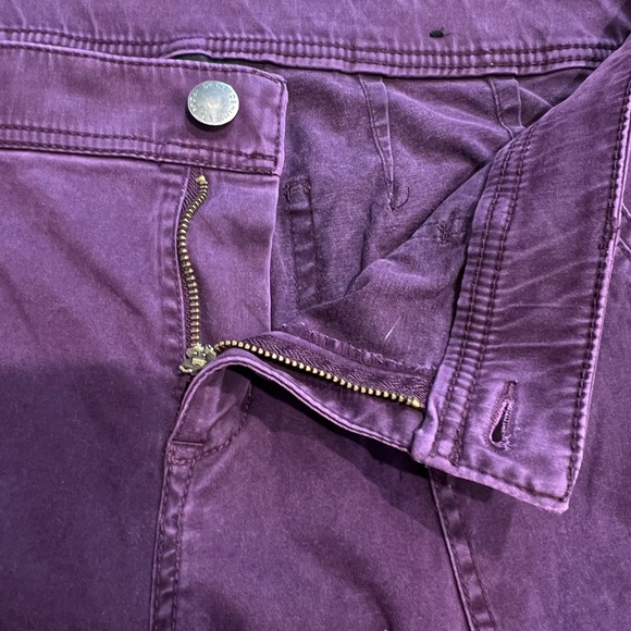 Lane Bryant Women's Plum Tapered jeans Size 16 Raw Hem Zip Ankle High Rise pants - Picture 7 of 14